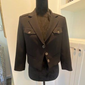 WHBM!! BLACK CROPPED BLAZER!! SZ 2!!